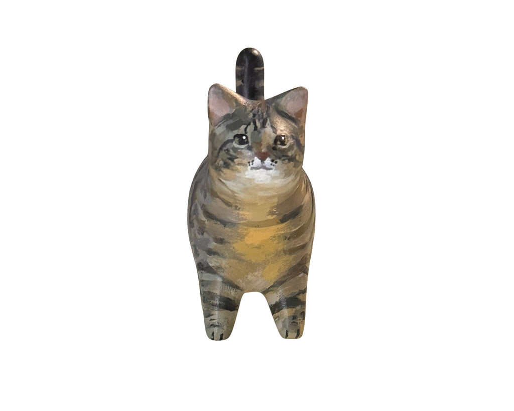 Custom Tiny Cat Sculpture – Handmade, Hand-Painted Mini Pet Figurine