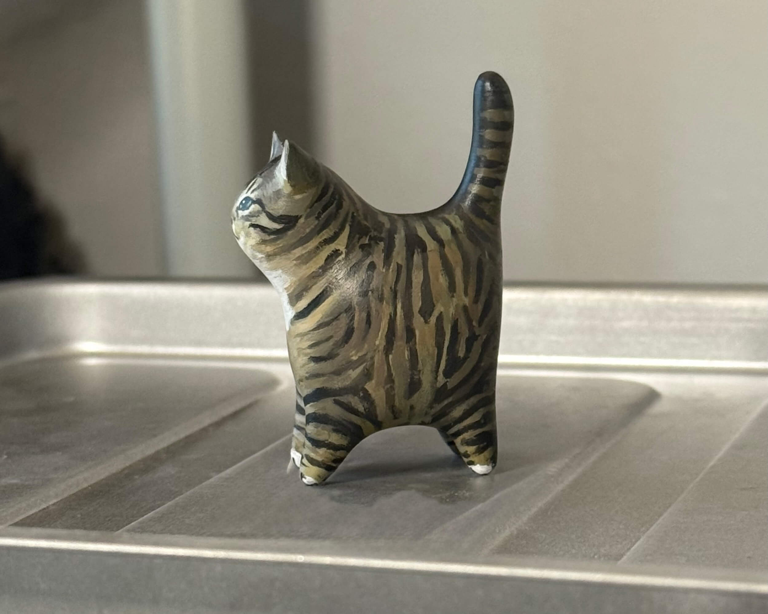 Custom Tiny Cat Sculpture – Handmade, Hand-Painted Mini Pet Figurine