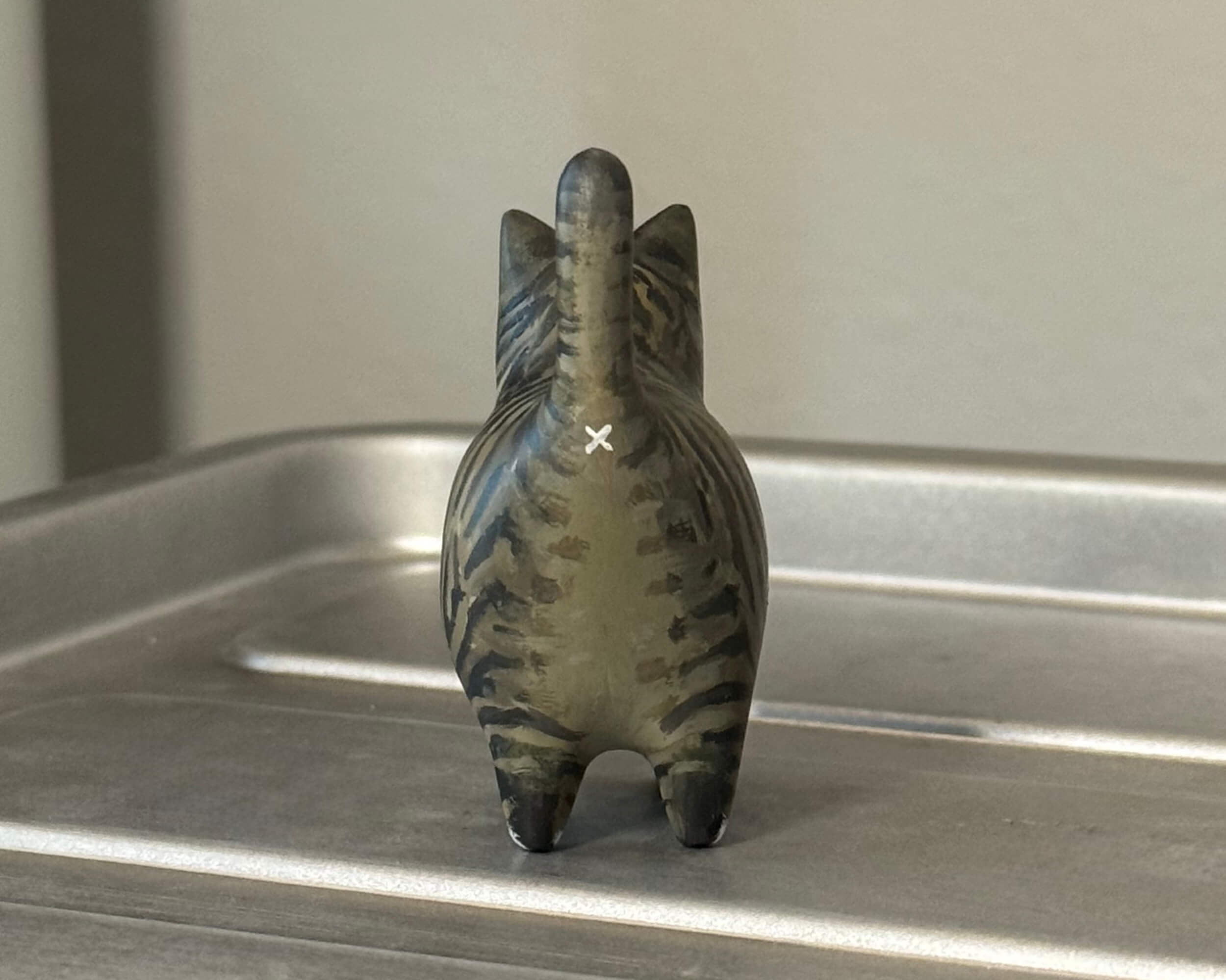 Custom Tiny Cat Sculpture – Handmade, Hand-Painted Mini Pet Figurine