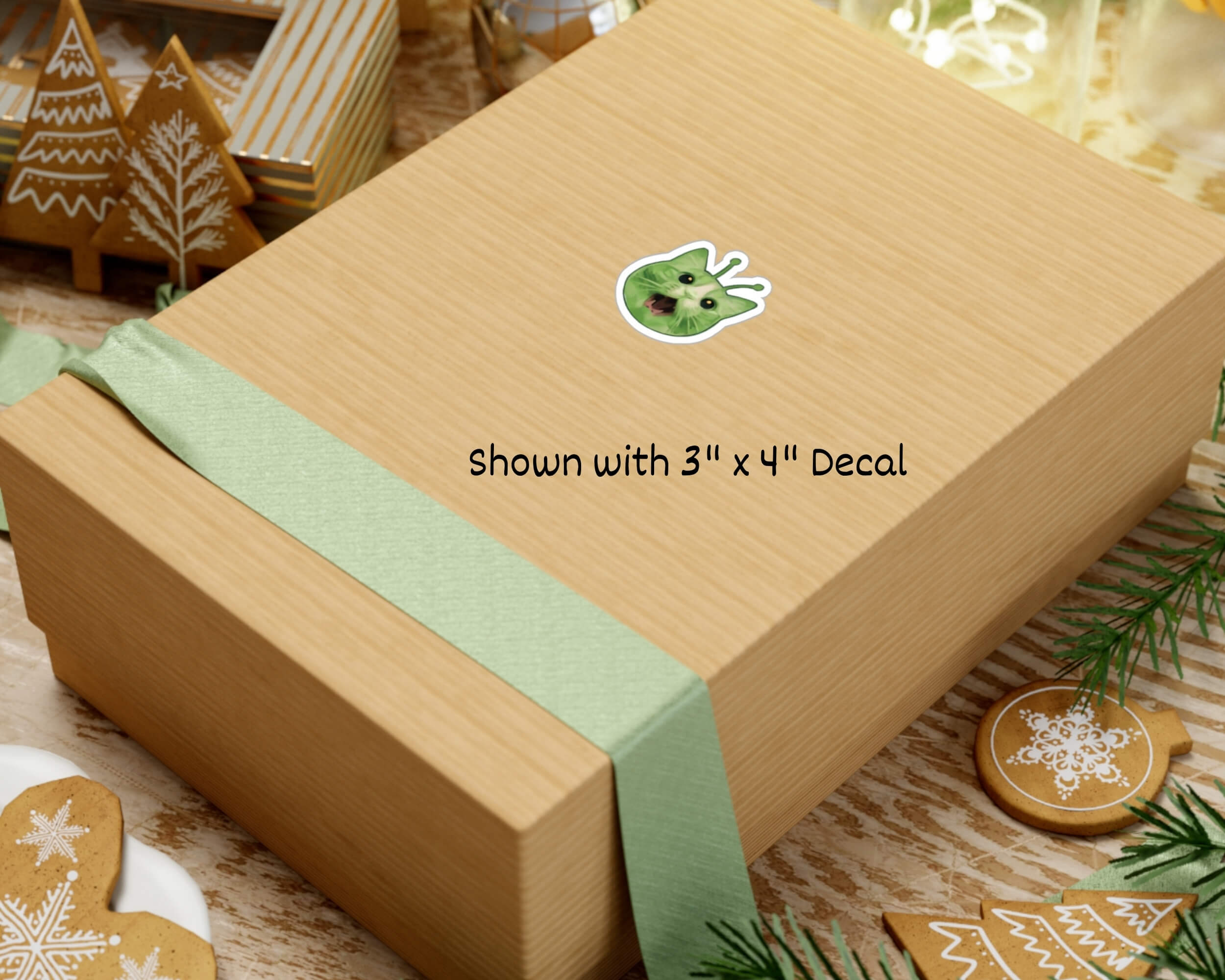 Glorp Alien Cat Vinyl Decal – Hand-Drawn Alien Kitty Sticker for Laptops, Water Bottles & More