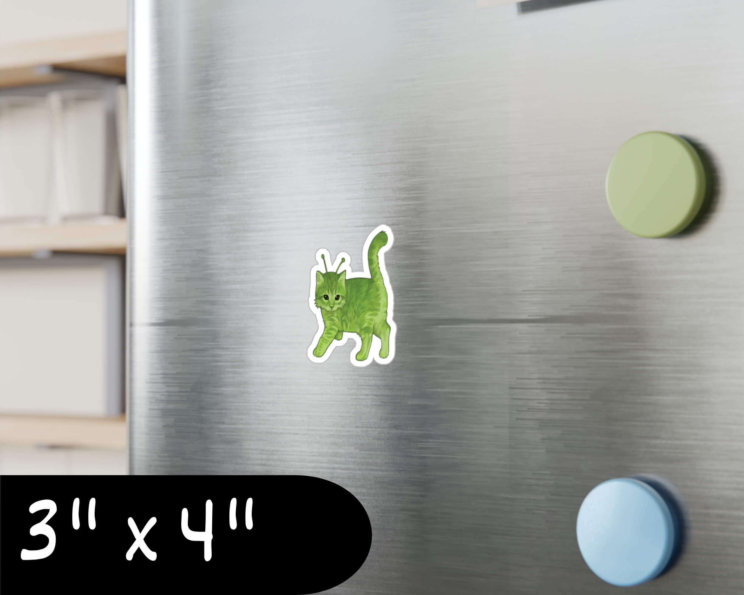 Glorp Kitten Vinyl Decal – Hand-Drawn Alien Kitten Sticker for Laptops, Water Bottles & More