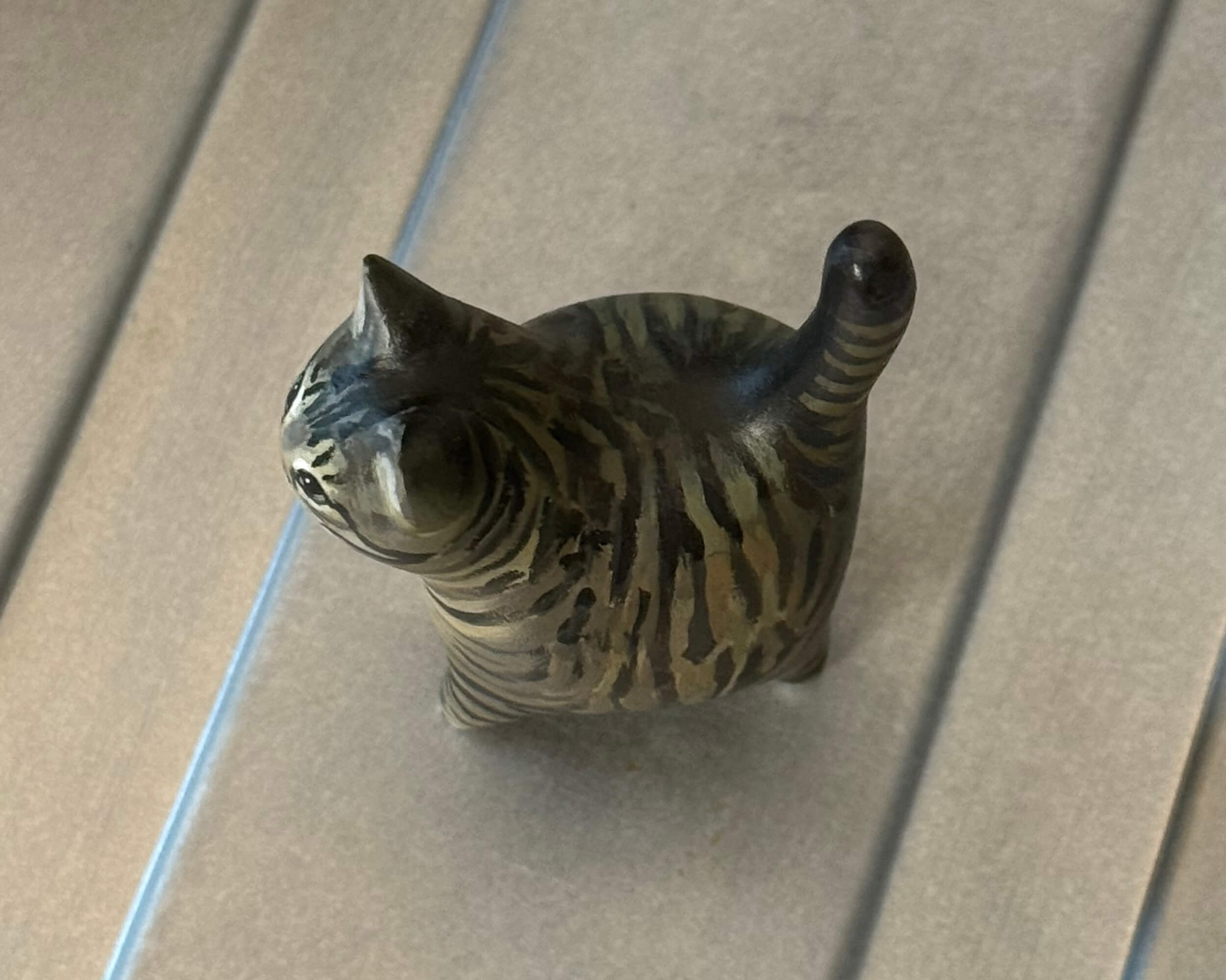 Custom Tiny Cat Sculpture – Handmade, Hand-Painted Mini Pet Figurine