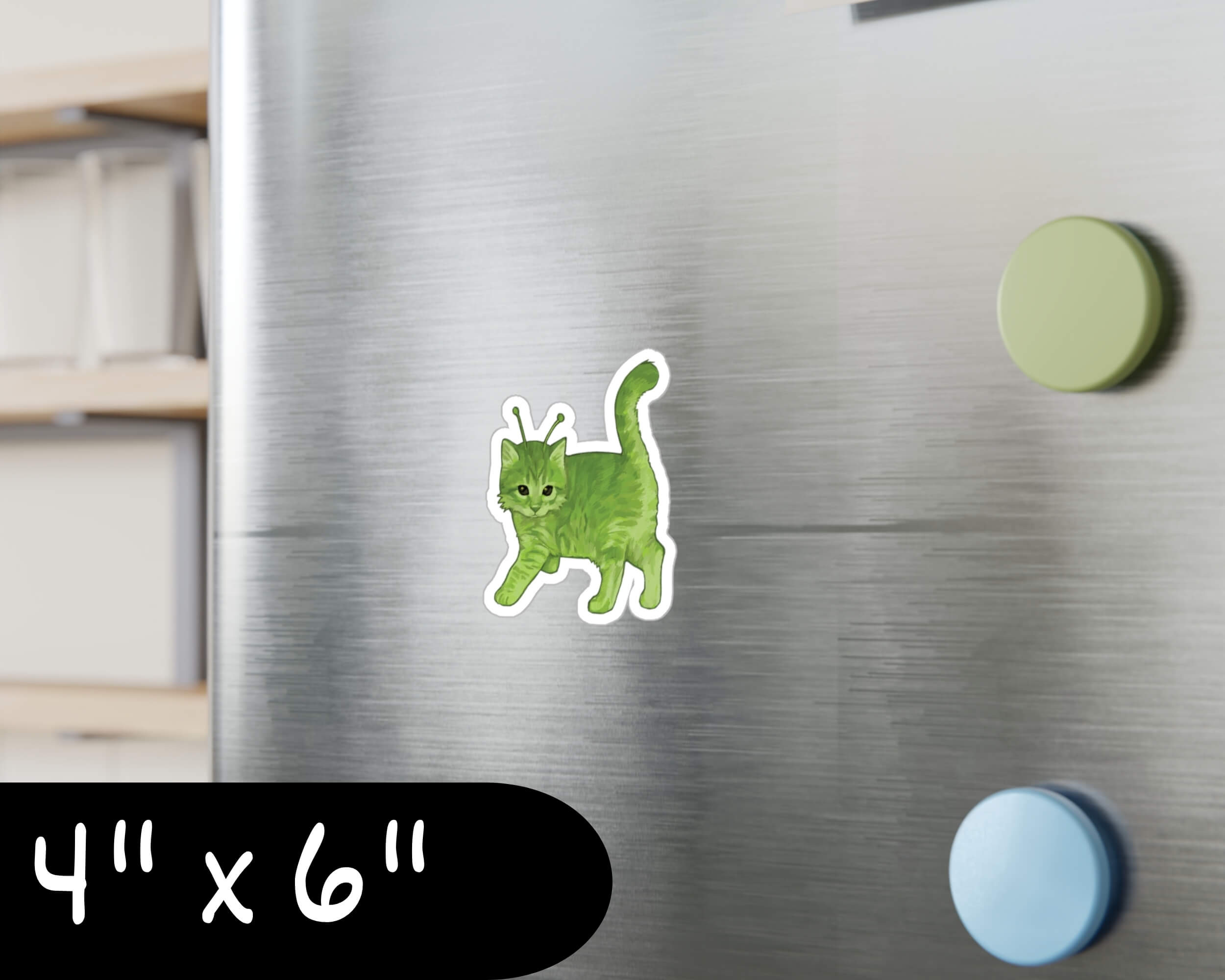 Glorp Kitten Vinyl Decal – Hand-Drawn Alien Kitten Sticker for Laptops, Water Bottles & More