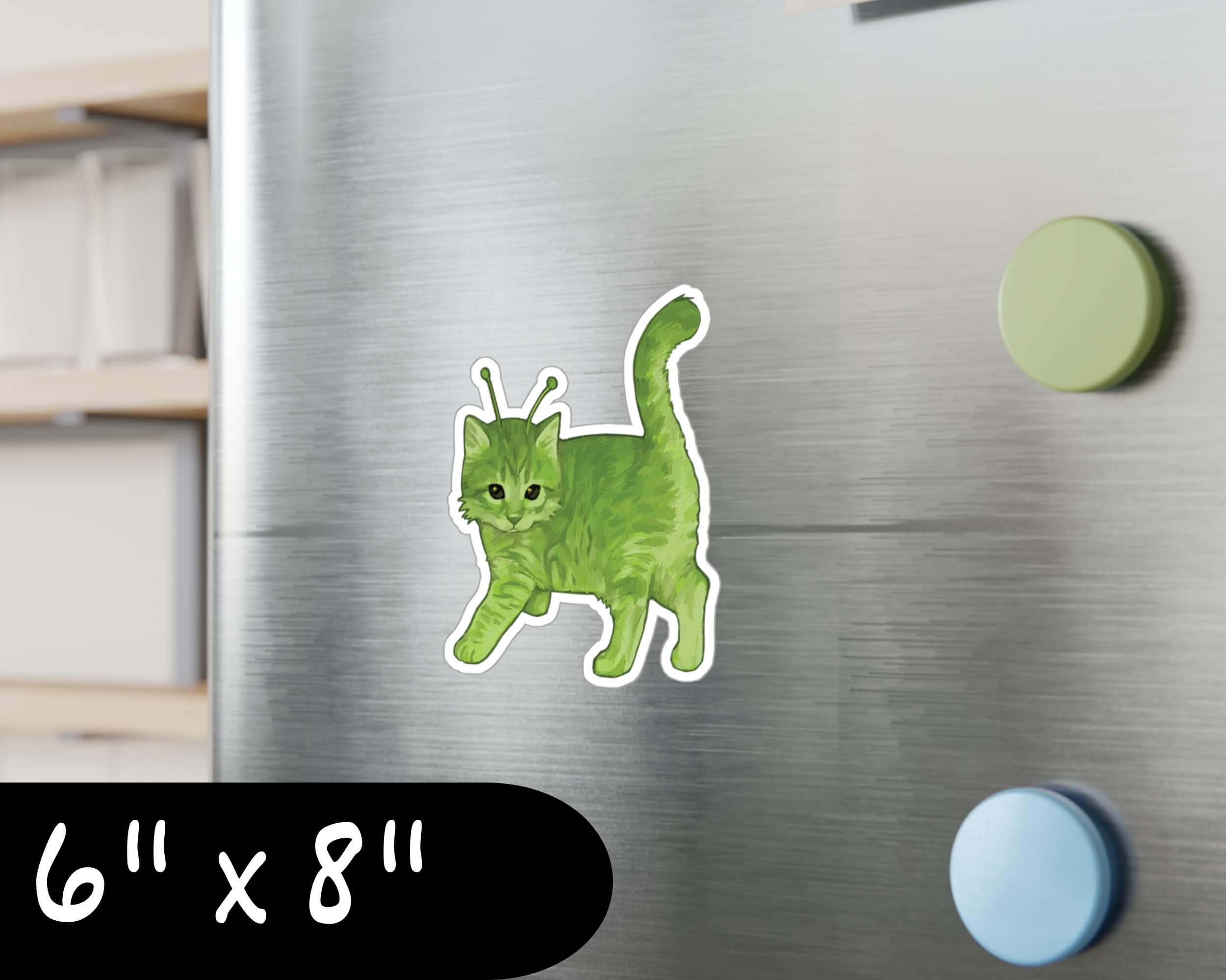 Glorp Kitten Vinyl Decal – Hand-Drawn Alien Kitten Sticker for Laptops, Water Bottles & More