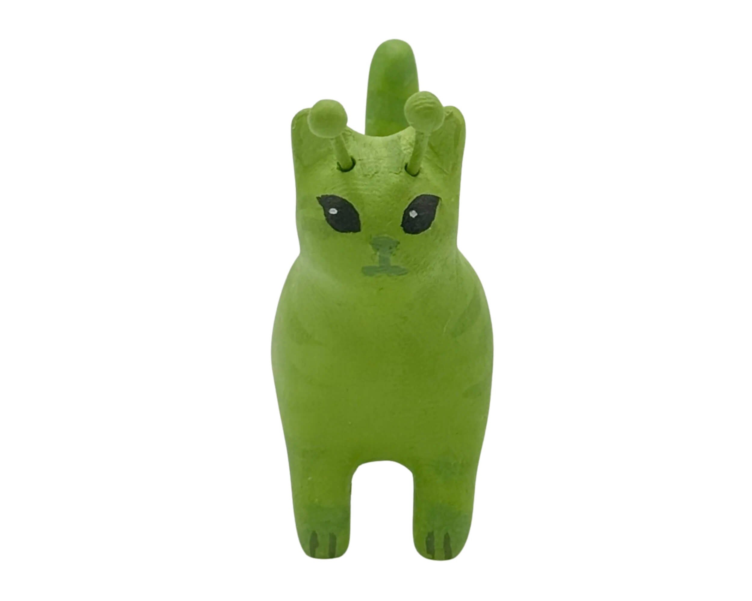 Unique Handmade Alien Glorp Cat Miniature: Elegant Polymer Clay Figurine Collectible for Sci-Fi Lovers