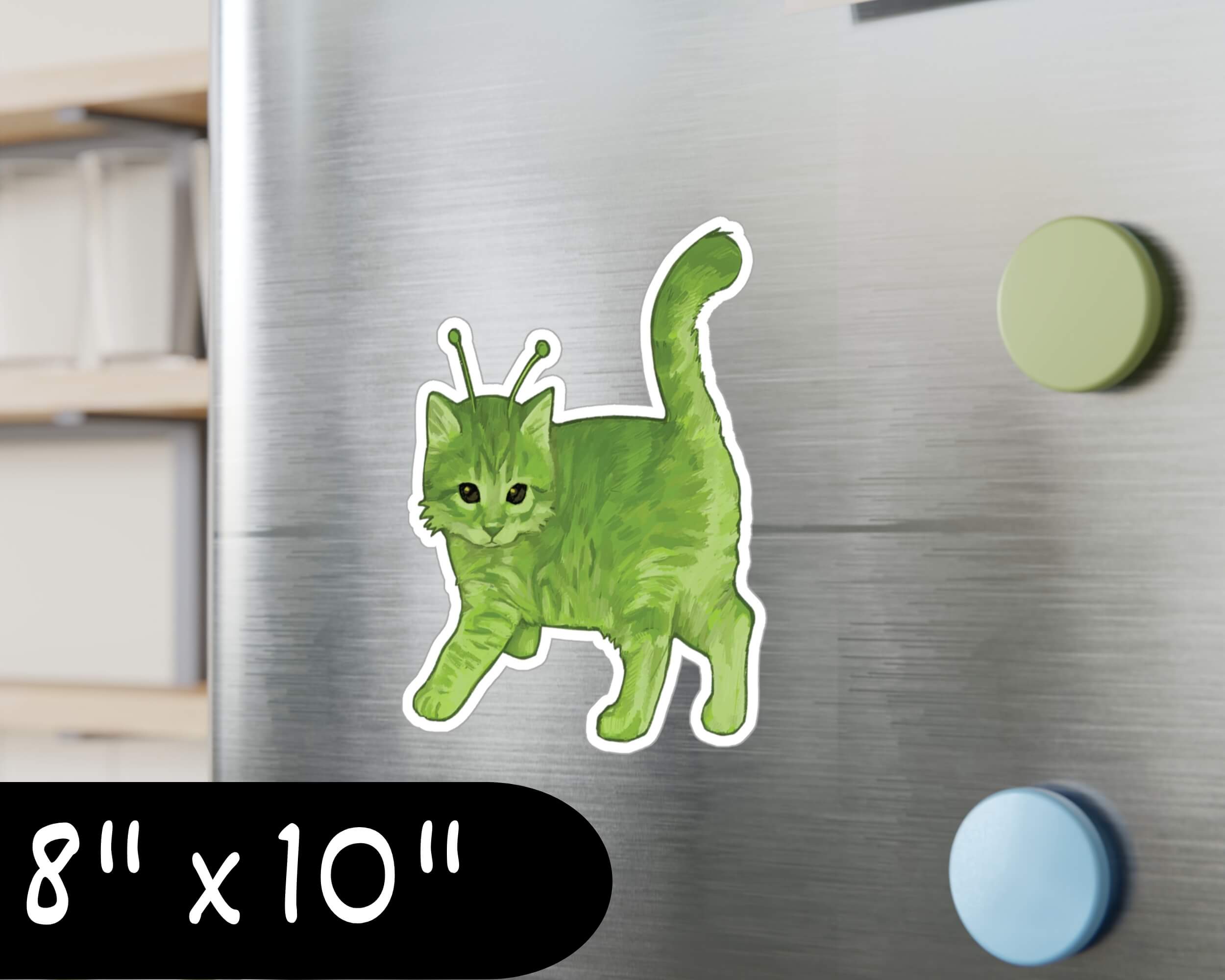 Glorp Kitten Vinyl Decal – Hand-Drawn Alien Kitten Sticker for Laptops, Water Bottles & More