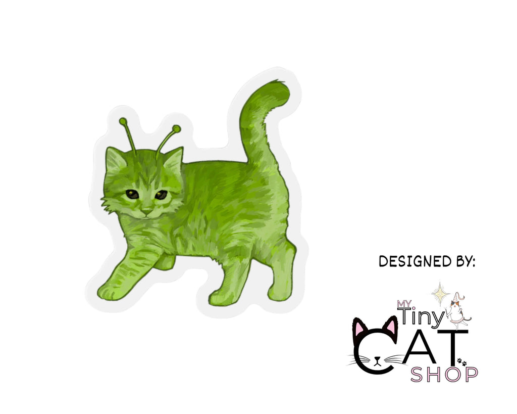 Glorp Kitten Magnet – Hand-Drawn Alien Kitten Die-Cut Magnet for Fridges, Lockers & More
