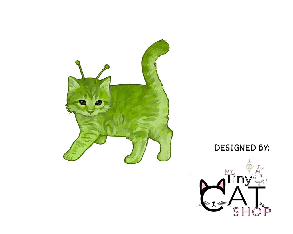 Glorp Kitten Vinyl Decal – Hand-Drawn Alien Kitten Sticker for Laptops, Water Bottles & More