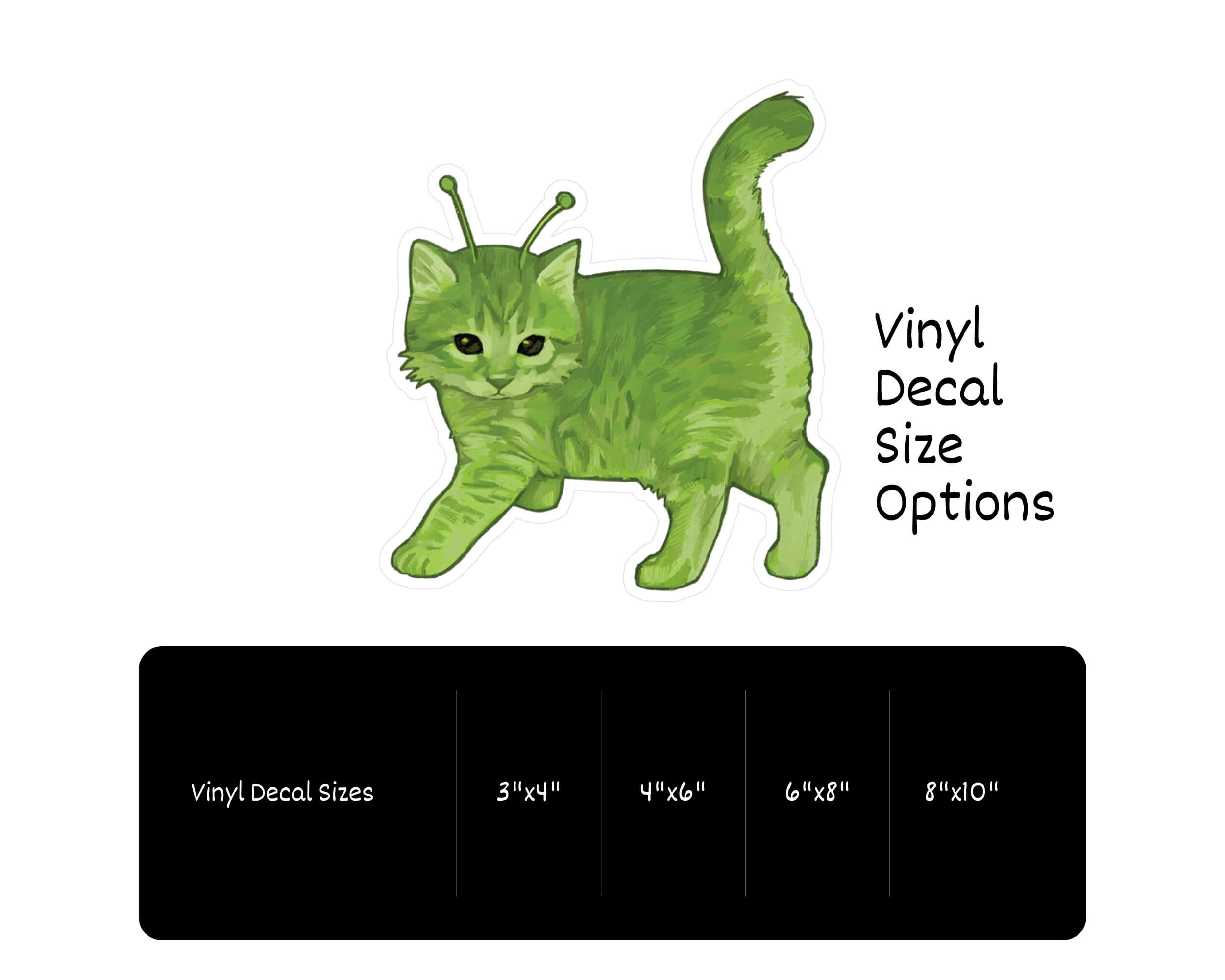 Glorp Kitten Vinyl Decal – Hand-Drawn Alien Kitten Sticker for Laptops, Water Bottles & More